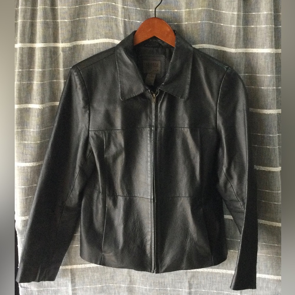 John Paul Richard Uniform Petite Leather Coat-10
